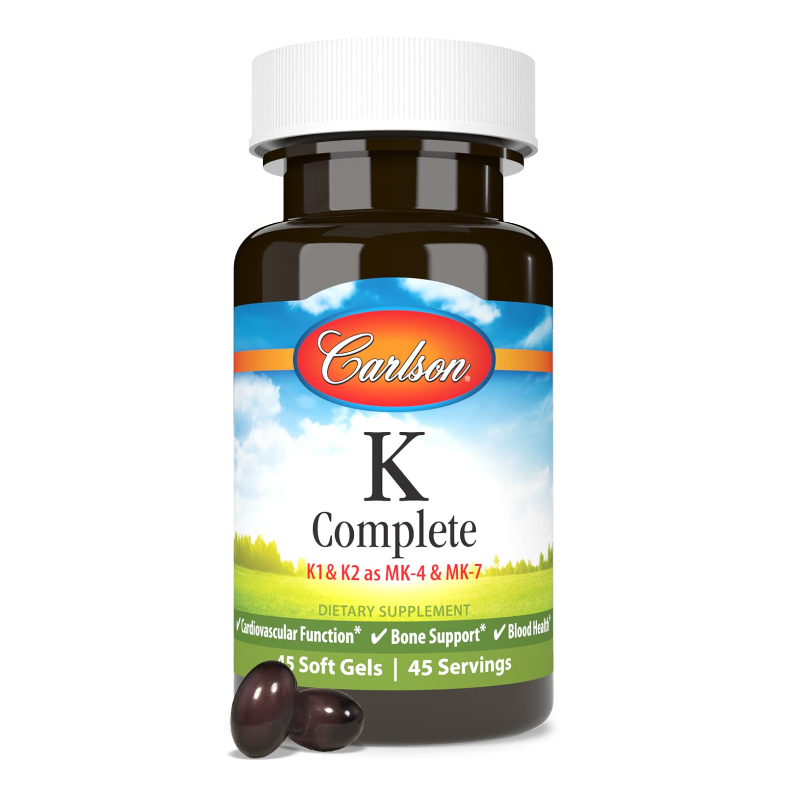 Carlson - K Complete, K1 & K2 as MK-4 & MK-7, Promotes Bone & Cardiovascular System Health, 45 Softgels - Image 5