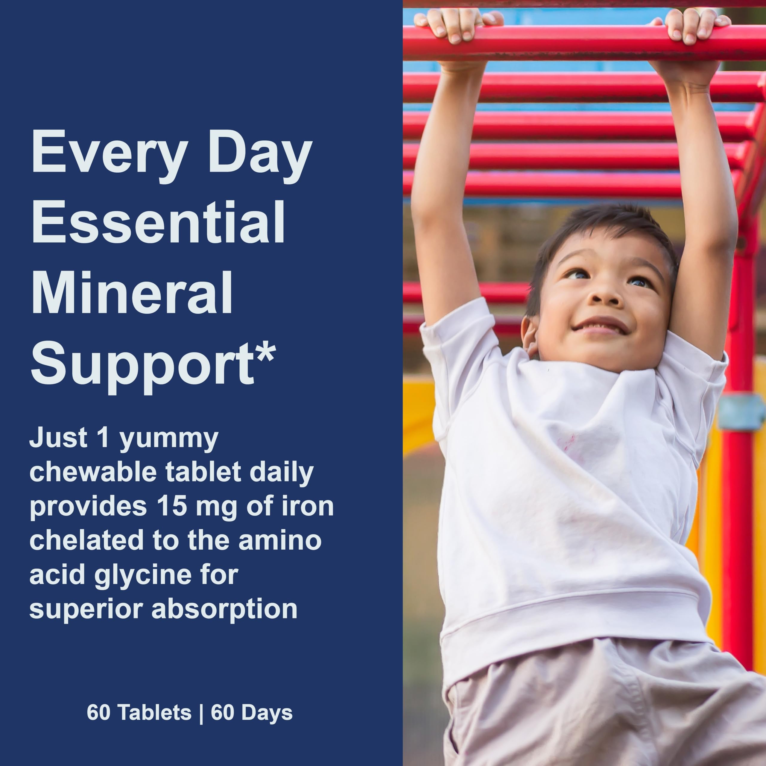 Carlson - Kid's Chewable Iron, 15 mg, Superior Absorption, Blood Health, Energy Production & Optimal Wellness, Natural Strawberry Flavor, 60 Tablets - Image 5