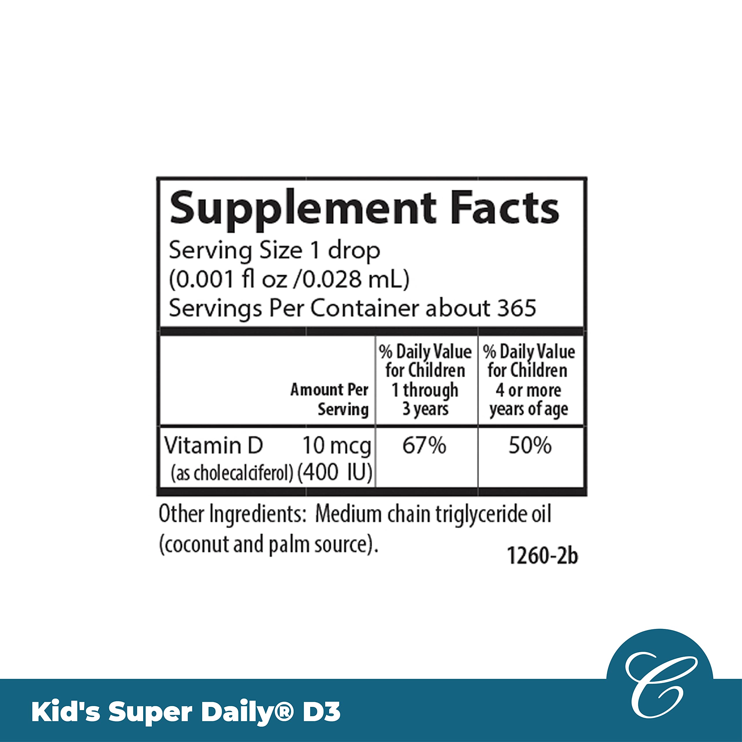Carlson - Kid's Super Daily D3, Vitamin D Drops for Kids, 400 IU per drop, 1-Year Supply, Heart & Immune Health, Vegetarian, Liquid Vitamin D Drops, Unflavored, 365 drops - Image 4
