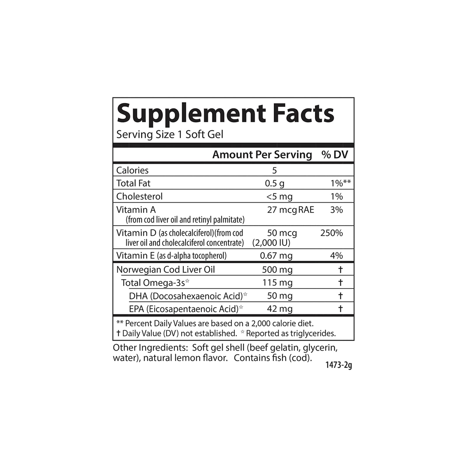 Carlson - Solar D Gems, Vitamin D3 and Omega-3 Supplement, 2000 IU (50 mcg) Vitamin D3, 115 mg Omega-3s EPA and DHA Supplement, Wild Caught, Sustainably Sourced, Lemon, 360 Softgels - Image 4