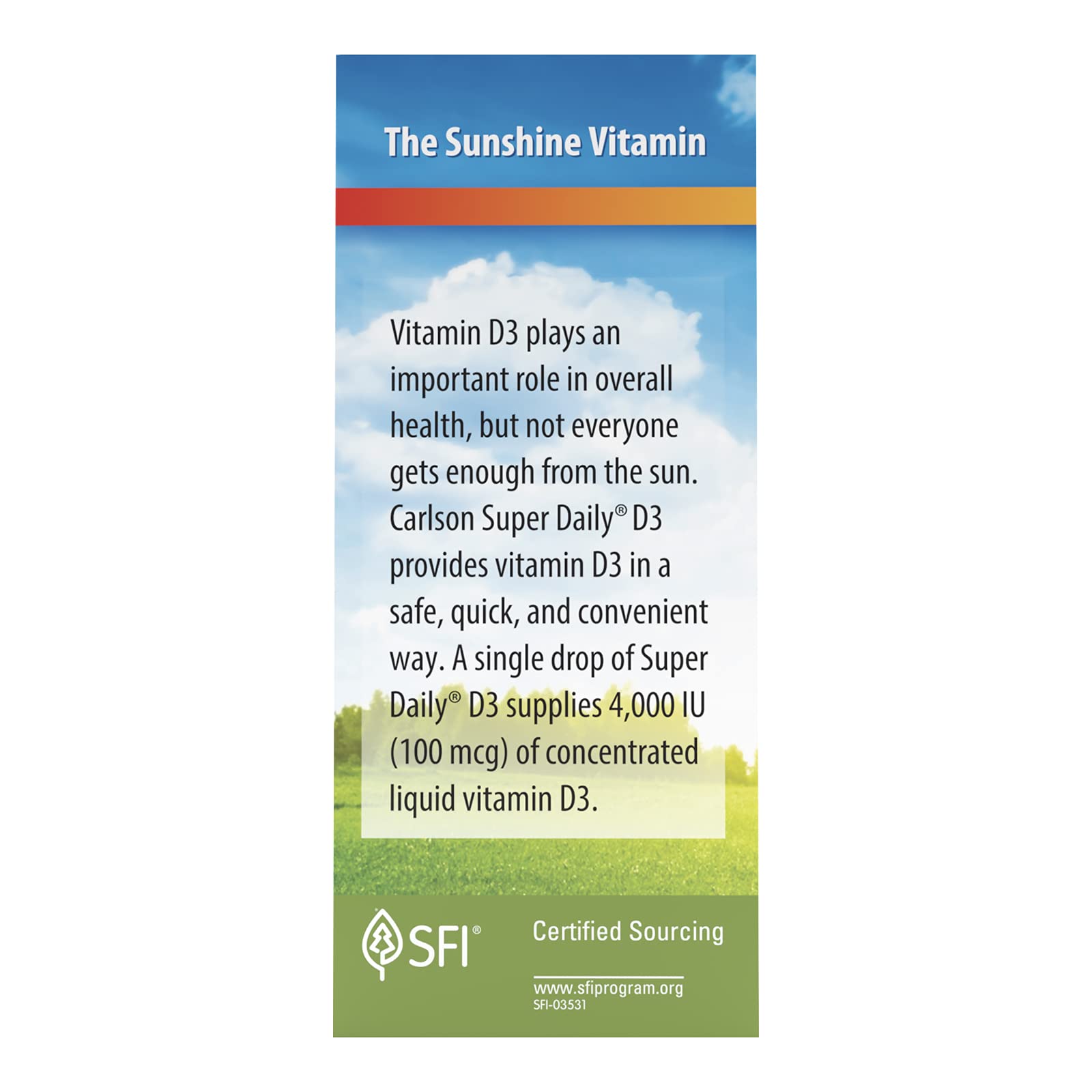 Carlson Super Daily D3 4,000 IU (100 mcg), Heart & Immune Health, Teeth & Bone Strength, Unflavored, 365 Drops - Image 4