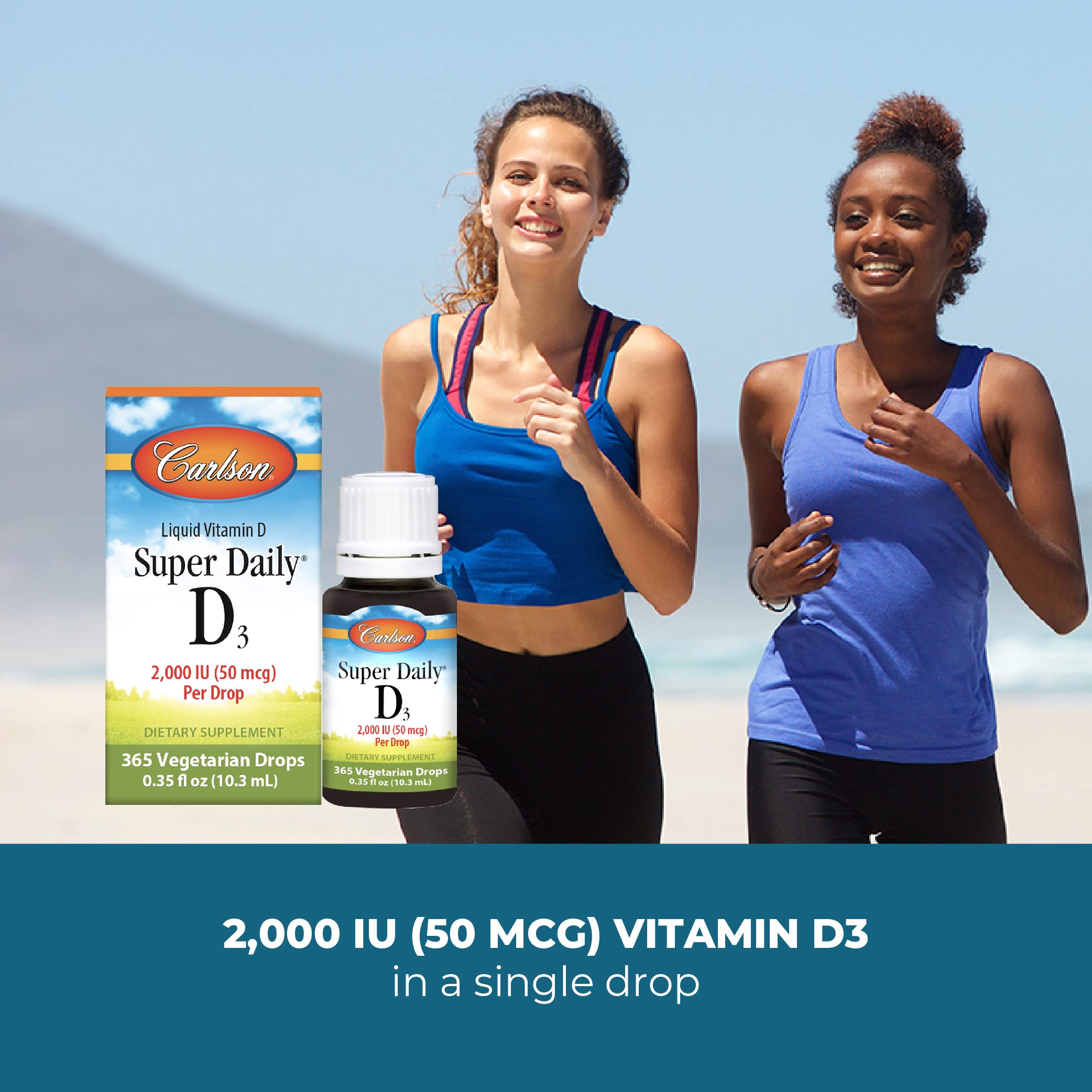 Carlson - Super Daily D3, Vitamin D Drops, 2,000 IU per Drop, 1-Year Supply, Vitamin D3 Liquid, Heart & Immune Health, Vegetarian, Liquid Vitamin D Drops, Unflavored, 365 Drops - Image 6