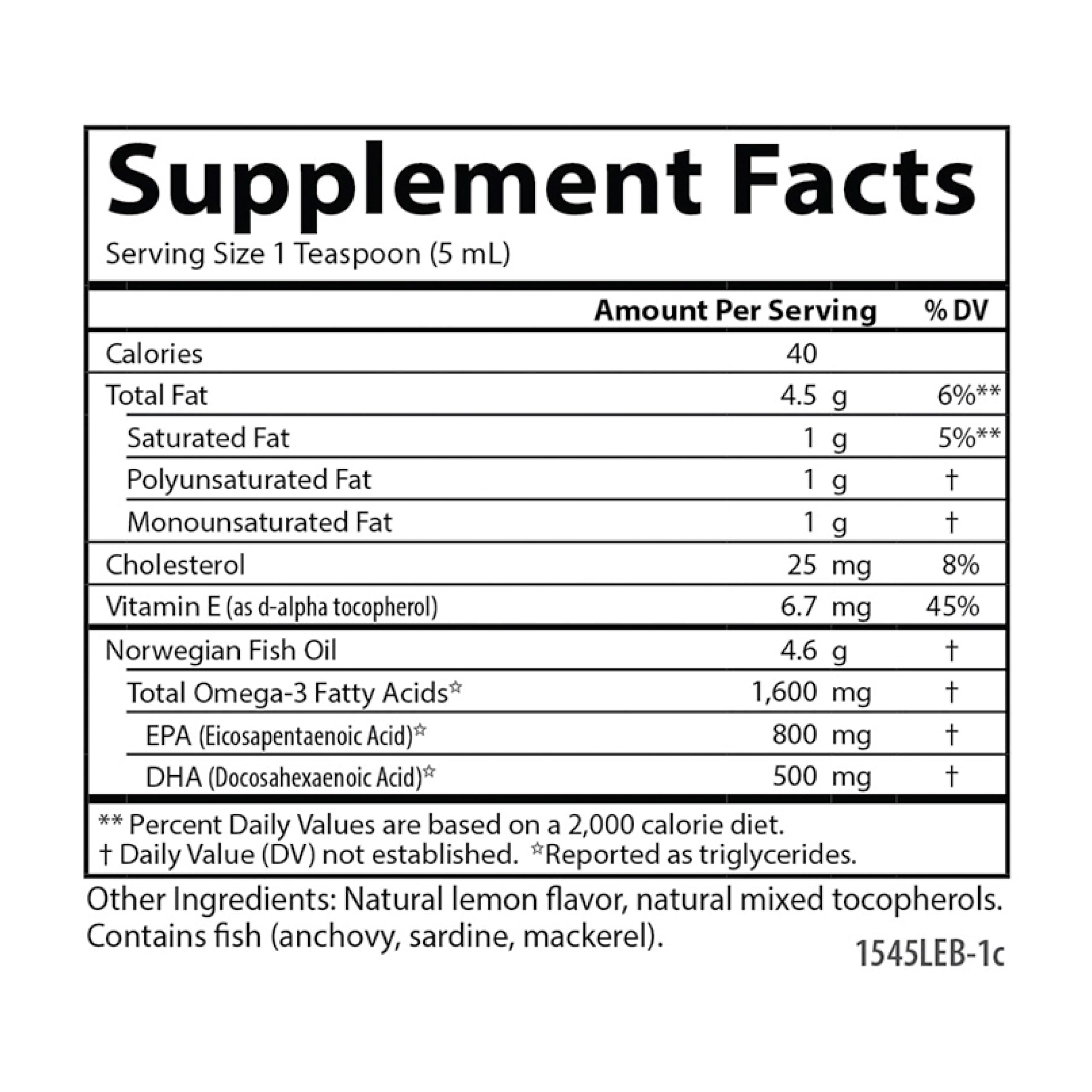 Carlson - The Very Finest Fish Oil, Special Edition, 1600 mg Omega-3s, Liquid Supplement, Norwegian Fish Oil, Wild-Caught, Sustainably Sourced Liquid, Lemon, 500 mL (16.9 Fl Oz) - Image 8