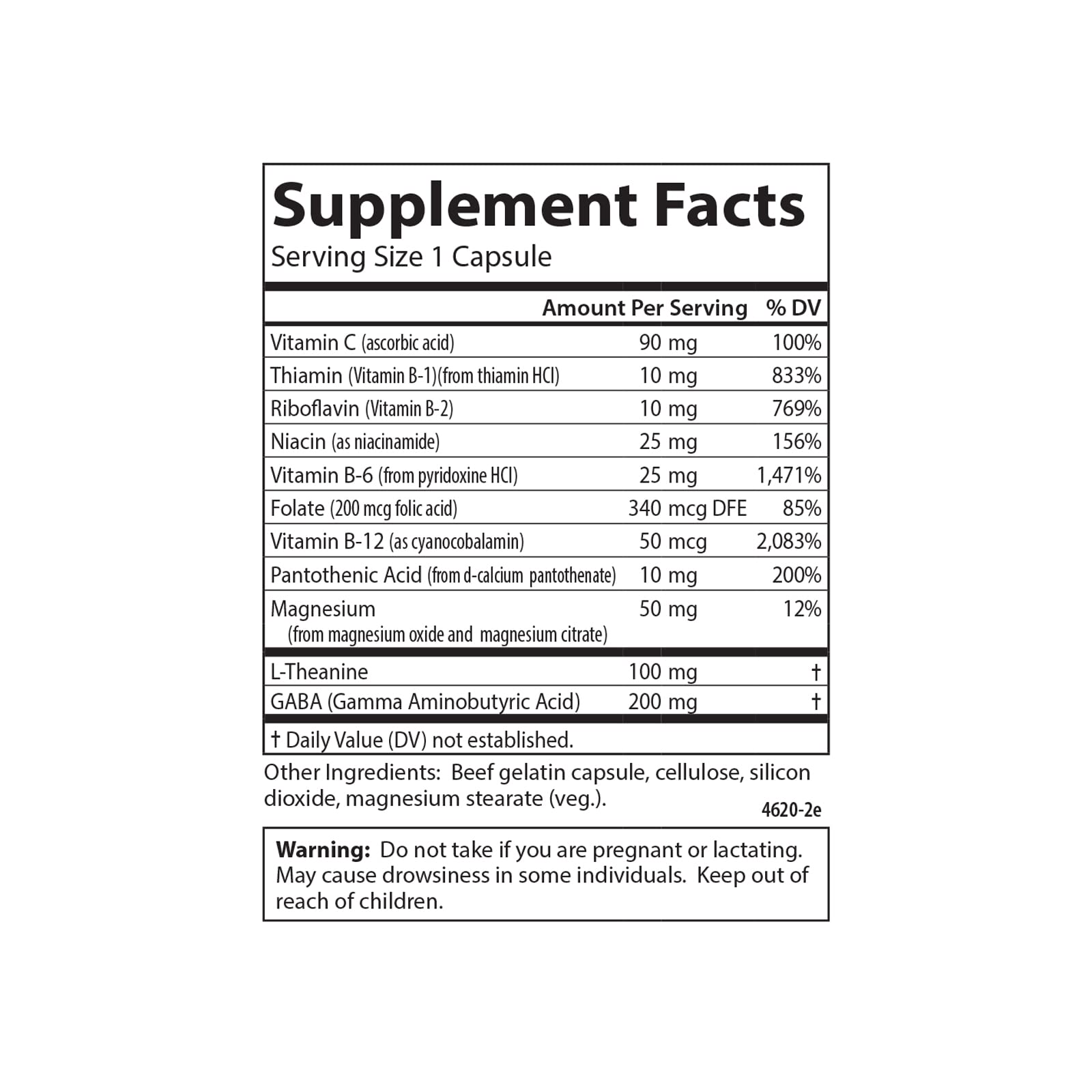 Carlson - Totally Zen, GABA, L-Theanine & B Vitamins, Healthy Mood, Promotes Calmness & Mental Clarity, 30 Capsules - Image 4