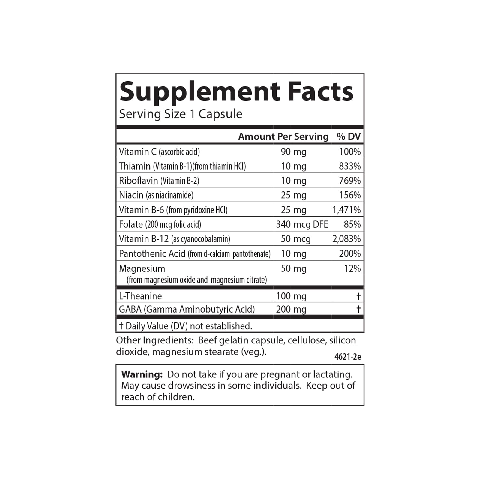 Carlson - Totally Zen, GABA, L-Theanine & B Vitamins, Healthy Mood, Promotes Calmness & Mental Clarity, 60 Capsules - Image 4