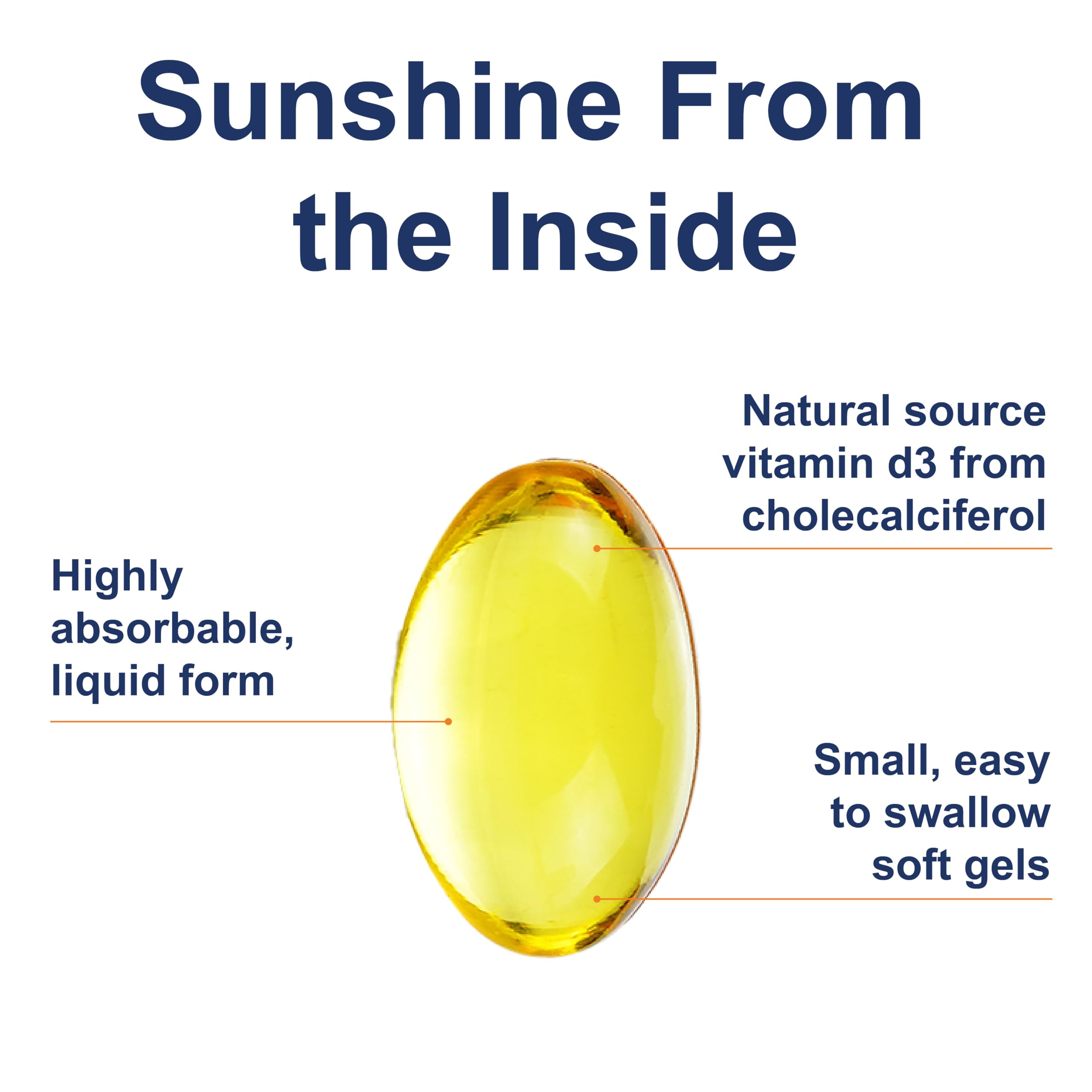 Carlson - Vitamin D3 5000 IU (125 mcg), Bone Health, Muscle Health, Cholecalciferol, Vitamin D Supplements, Vitamin D3 Soft Gels, 360 Softgels - Image 3