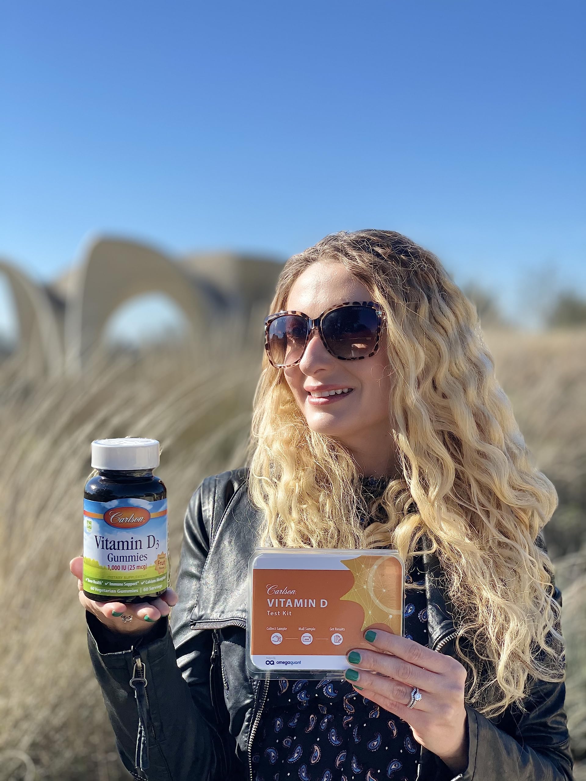 Carlson - Vitamin D3 Gummies, 1000 IU (25 mcg), Bone Health, Immune Support & Calcium Absorption, Natural Fruit Flavors, 60 Vegetarian Gummies - Image 3