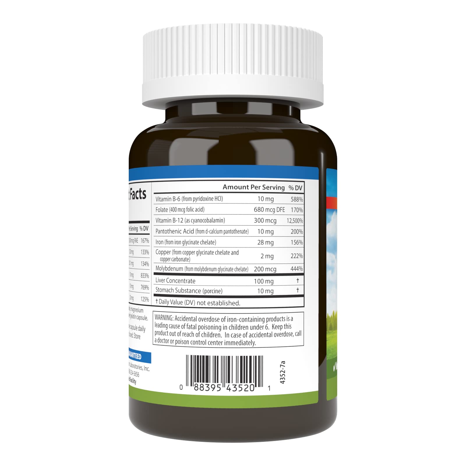 Carlson - Women's Iron Restore, 28 mg Iron + B Vitamins, Menstrual Support, Iron Absorption & Women's Health, 180 Capsules - Image 3