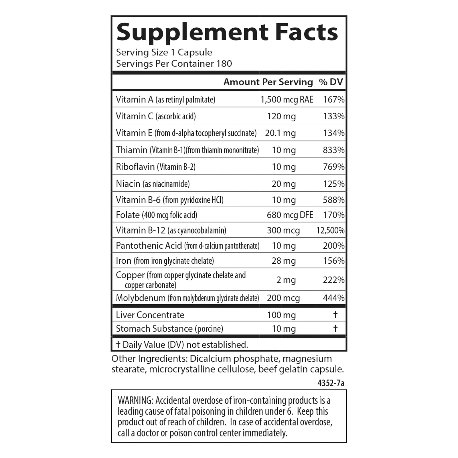 Carlson - Women's Iron Restore, 28 mg Iron + B Vitamins, Menstrual Support, Iron Absorption & Women's Health, 180 Capsules - Image 7